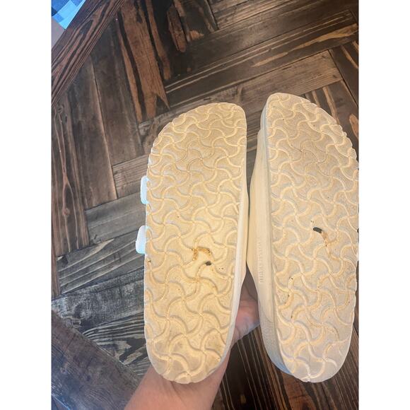 Birkenstock Eva Foam Sandal Slides Women 9 White Neutral Comfy Preppy Lounge - Picture 9 of 10